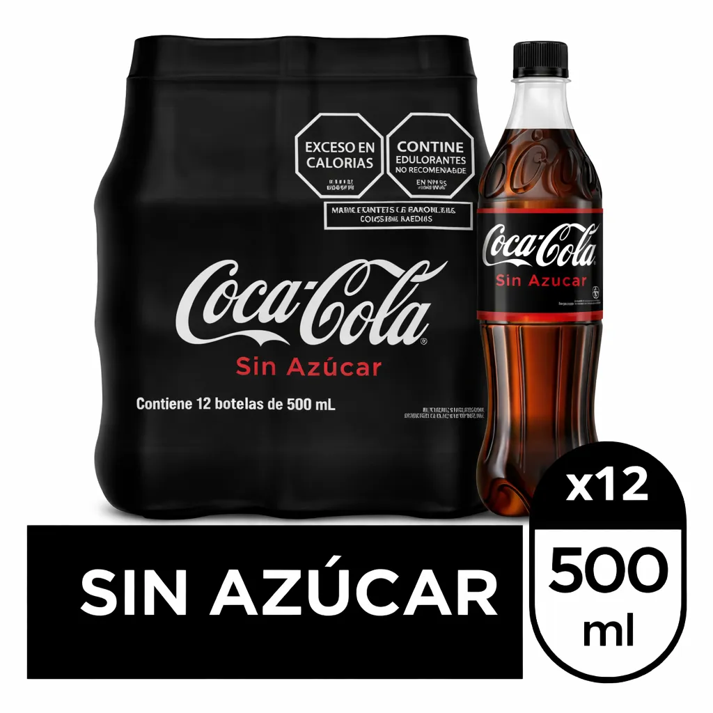 PACK COCA ZERO 500ML x12 