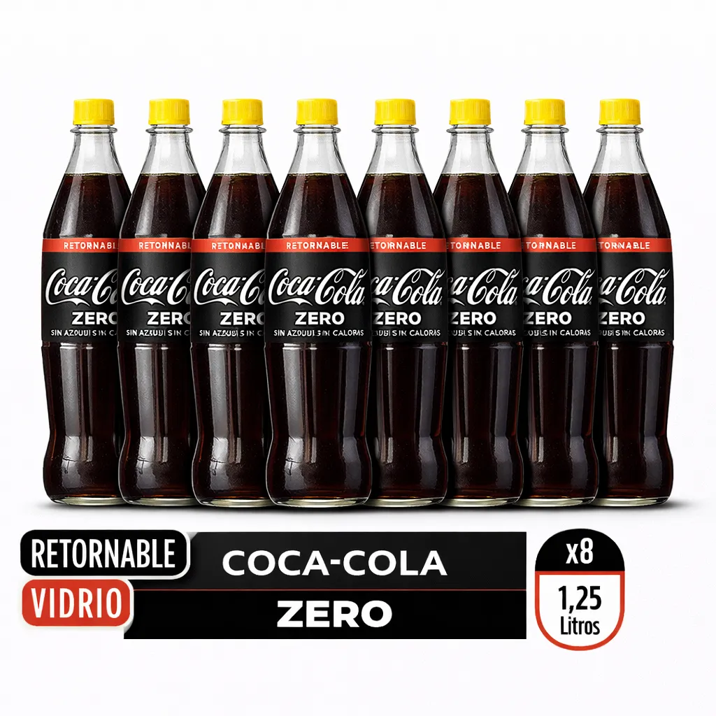 CAJON COCA ZERO 1.25L x8 