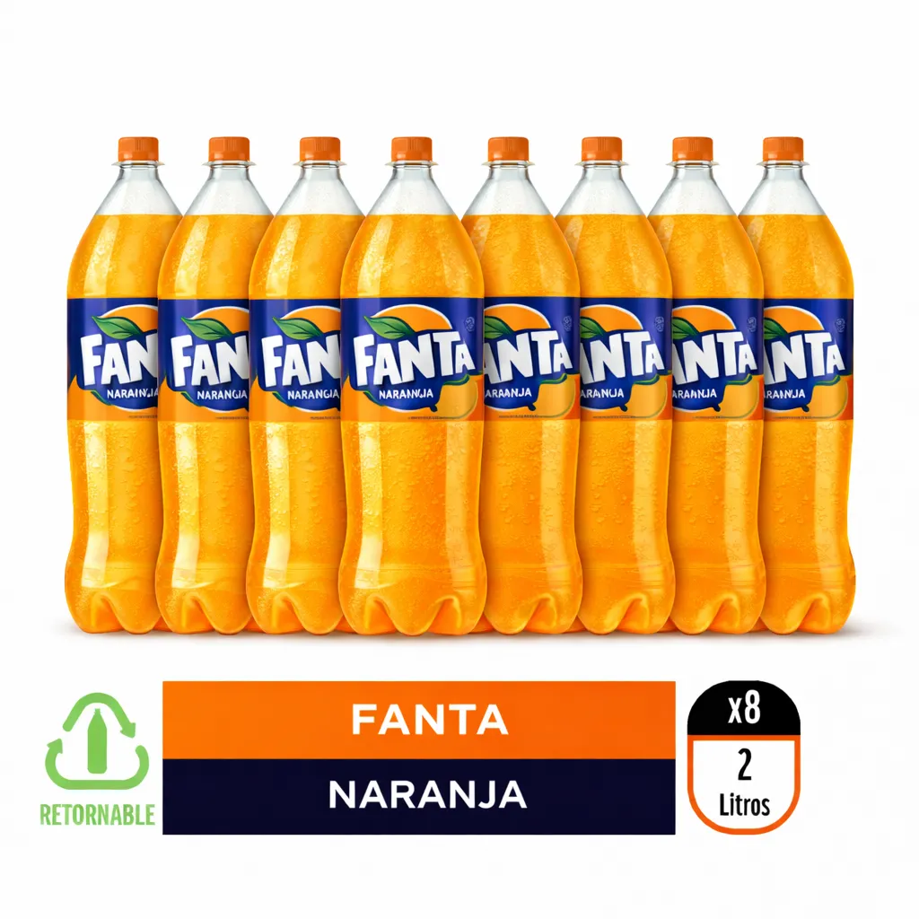 CAJON FANTA NARANJA 2L x8