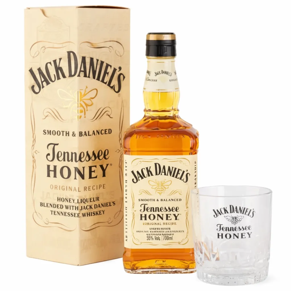 JACK DANIEL'S HONEY / ESTUCHE + VASO