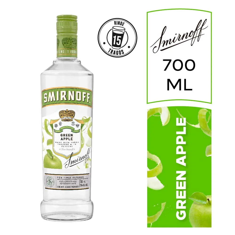 CAJA SMIRNOFF GREEN APPLE - x6