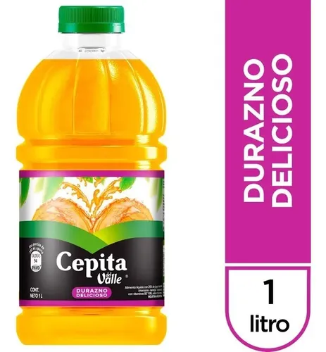 PACK CEPITA DURAZNO 1L x6