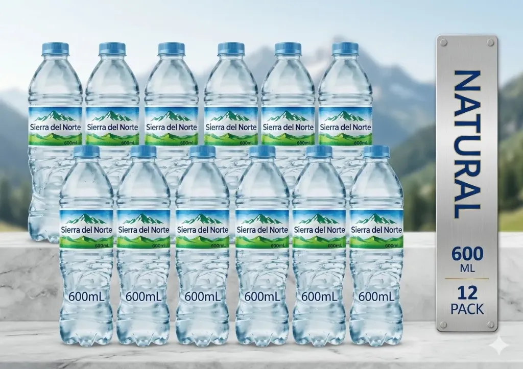 PACK AGUA SIERRA DEL NORTE 600ml x12