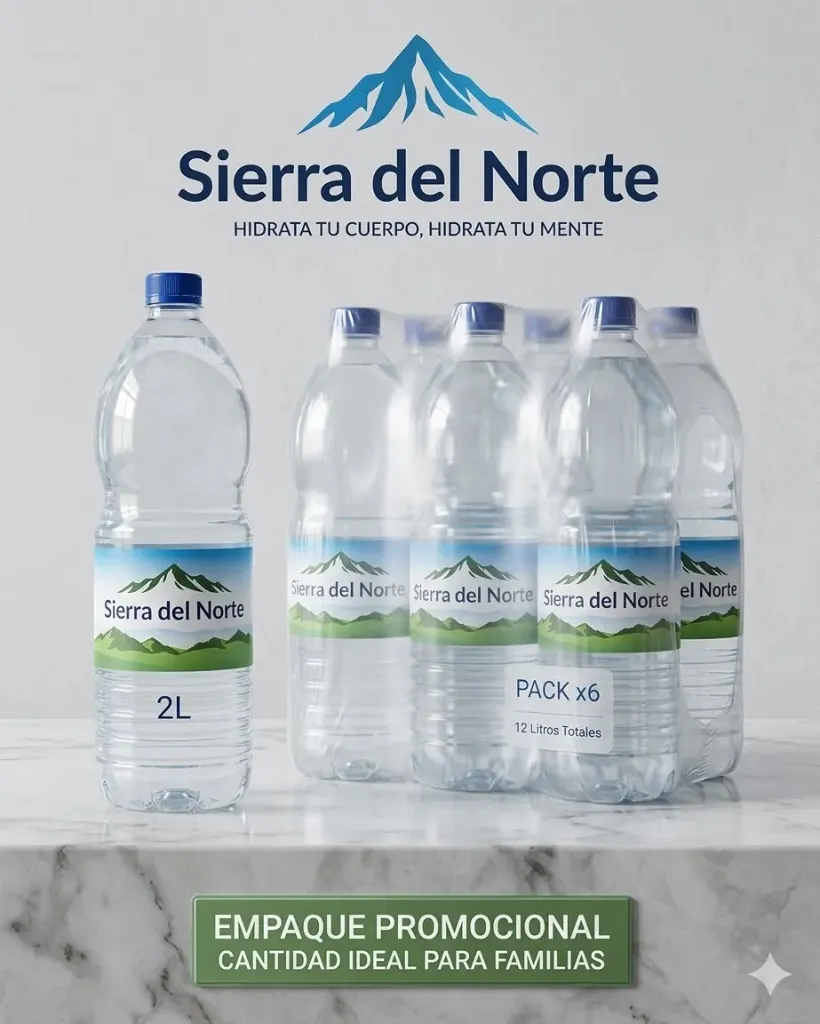 PACK AGUA SIERRA DEL NORTE 2L x6