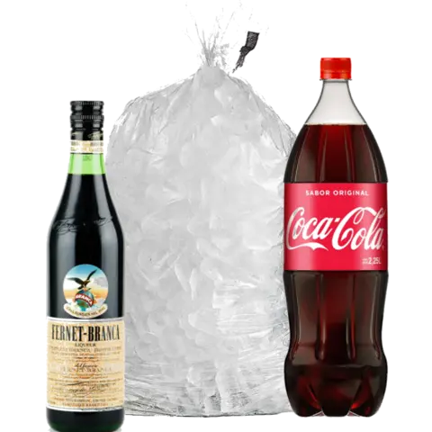 PROMO FERNET + COCA 2L + HIELO 2KG