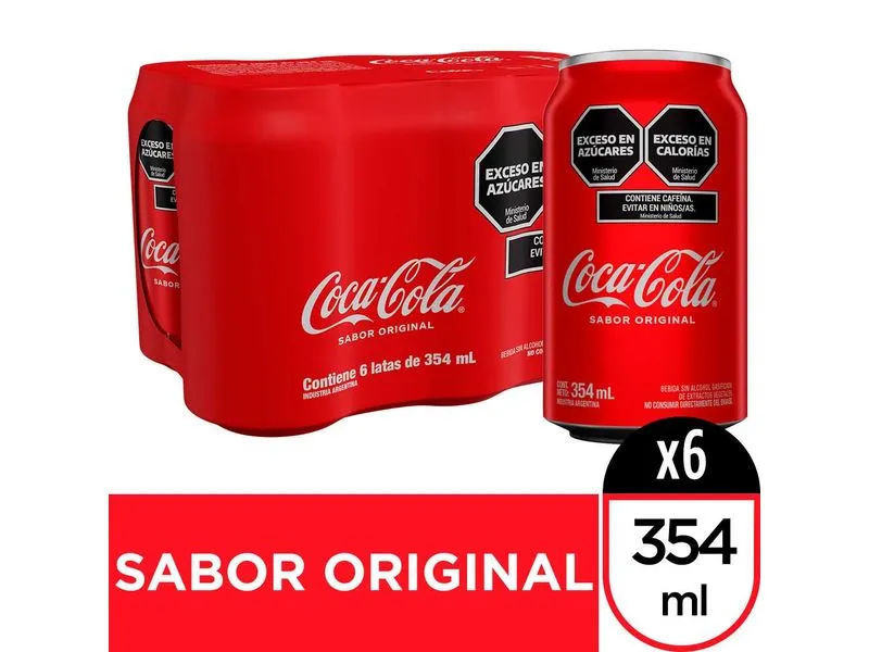 SIX LATA COCA COLA 354ml x6